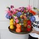Milou zijdenboeket Fruitmix - inclusief vaas - Luxe zijden bloemen boeket - Kunstbloemen van Sharon Flowers