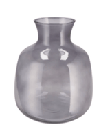 Mira smoke glass bottle big 24x24x28cm - Luxe zijden bloemen boeket - Kunstbloemen van Sharon Flowers