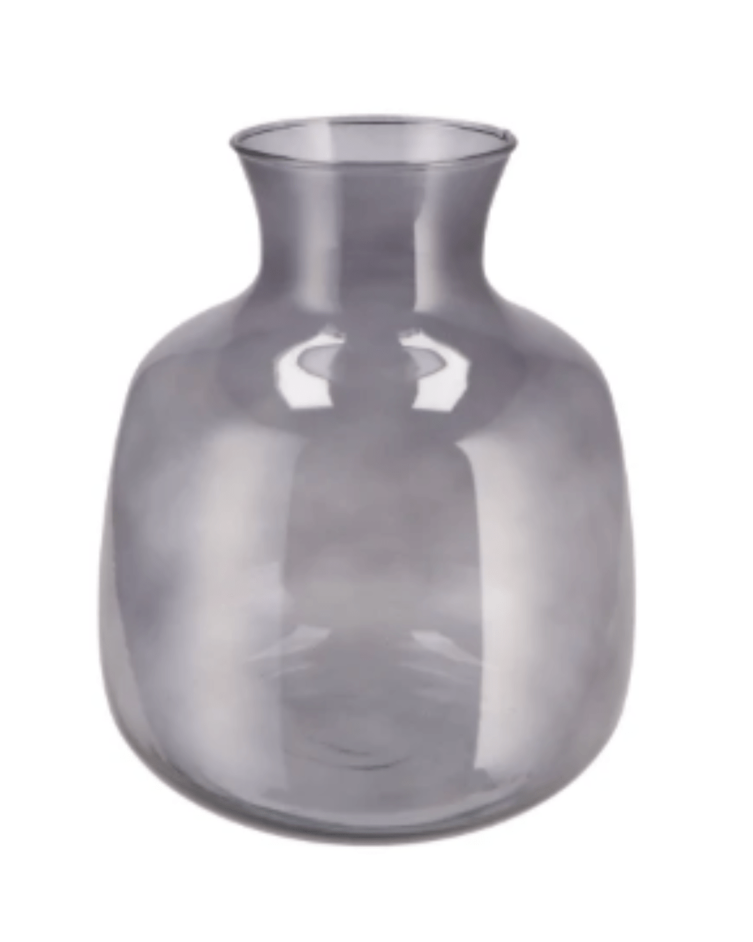 Mira smoke glass bottle big 24x24x28cm - Luxe zijden bloemen boeket - Kunstbloemen van Sharon Flowers