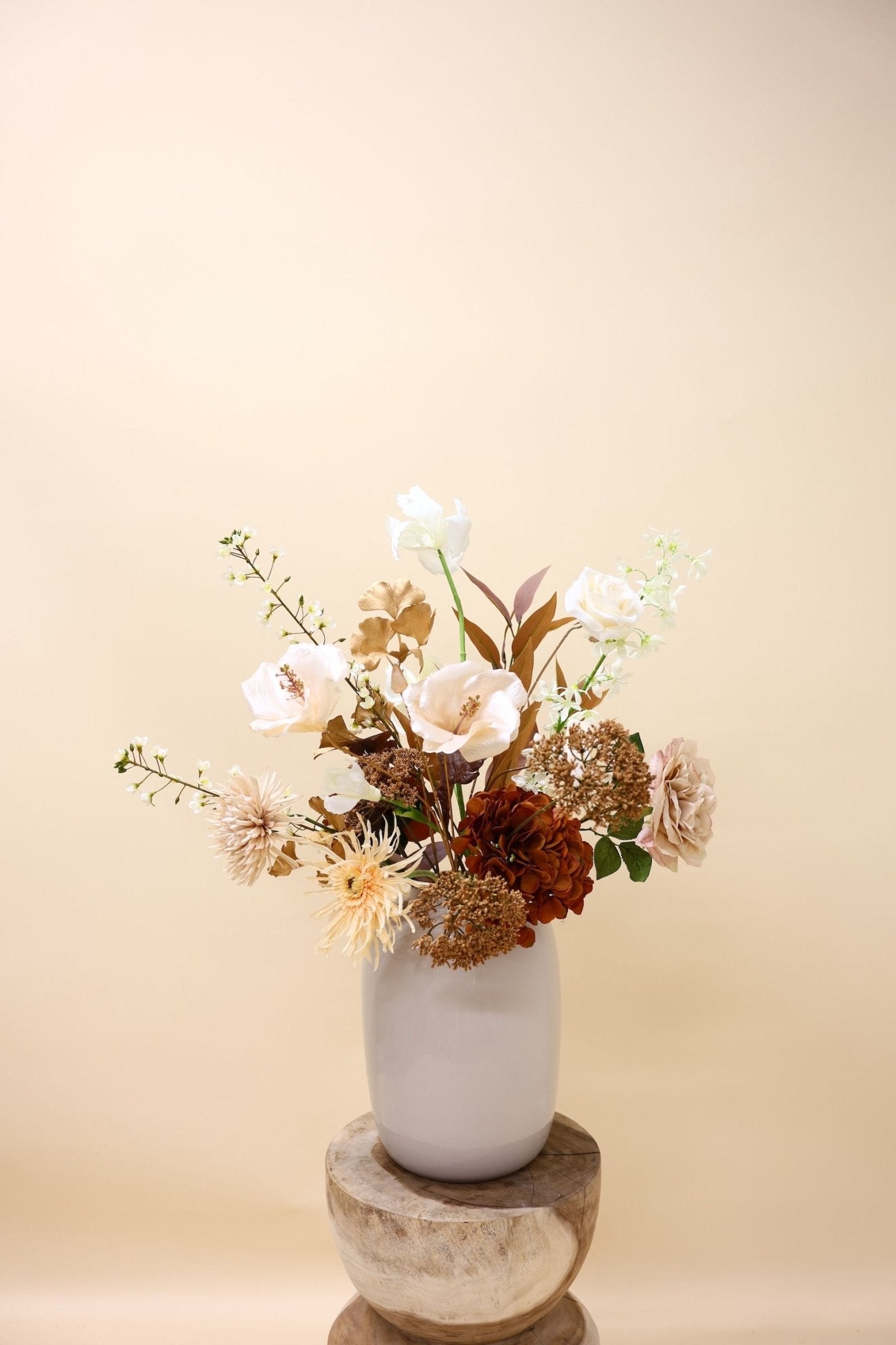 Nude Elegant - zijden boeket - Luxe zijden bloemen boeket - Kunstbloemen van Sharon Flowers