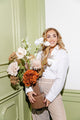 Nude Elegant - zijden boeket - Luxe zijden bloemen boeket - Kunstbloemen van Sharon Flowers