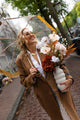 Nude Petit - zijden boeket - Luxe zijden bloemen boeket - Kunstbloemen van Sharon Flowers