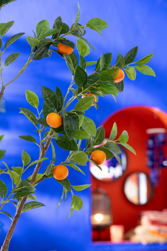 Orange Tree In Pot Artificial Orange/Green Large