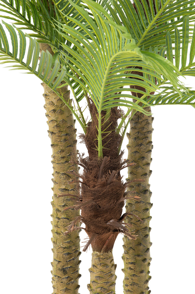 Palm Tree 3 Parts Real Touch In Pot Plastic Green