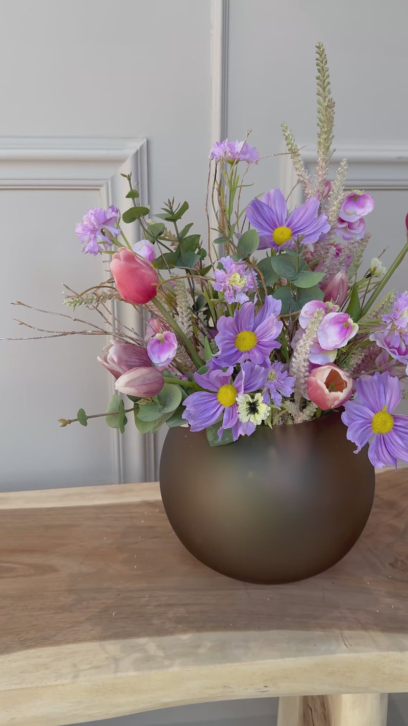 Tulpenboeket Oranje -  zijden kunstbloemen