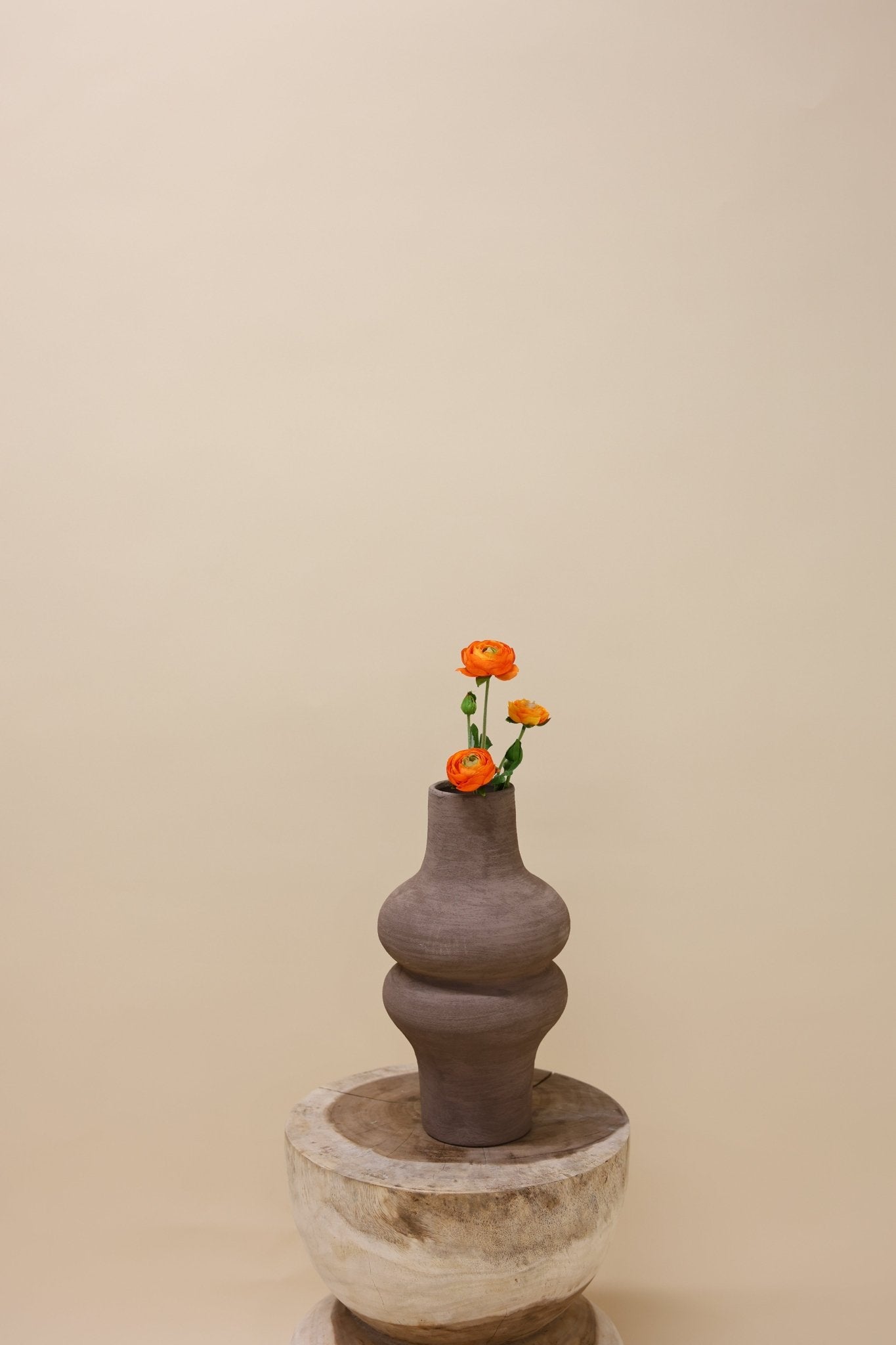 Ranonkel Azura oranje 48 cm - Luxe zijden bloemen boeket - Kunstbloemen van Sharon Flowers