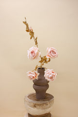 Roos Goldie 5x crème 116 cm - Luxe zijden bloemen boeket - Kunstbloemen van Sharon Flowers