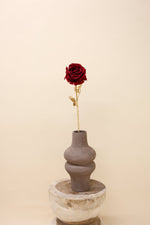 Roos Goldie donkerrood 75 cm - Luxe zijden bloemen boeket - Kunstbloemen van Sharon Flowers