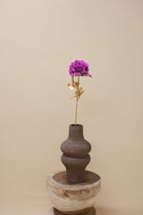 Roos Goldie paars 75 cm - Luxe zijden bloemen boeket - Kunstbloemen van Sharon Flowers