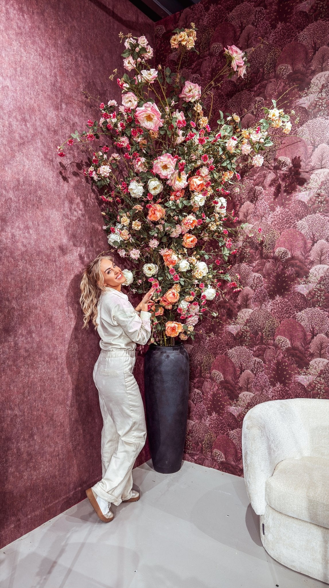 Rozen boom - Zijden bloemen boom - bloesemboom - Luxe zijden bloemen boeket - Kunstbloemen van Sharon Flowers