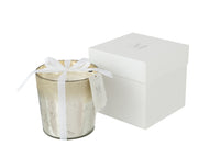 Scented Candle Deluxe Glass Silver Medium