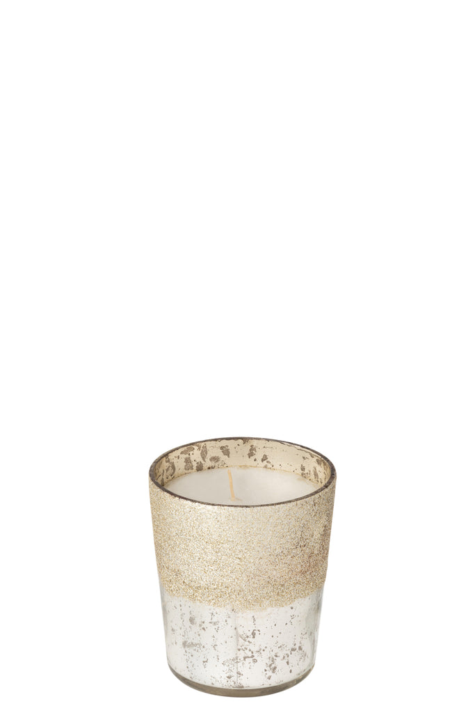 Scented Candle Deluxe Glass Silver Small