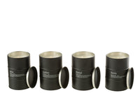 Scented Candle Family English-French Black 55H Assortment Of 4