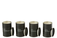 Scented Candle Family English-French Black 55H Assortment Of 4