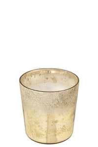 Scented Candle Deluxe Glass Gold Medium