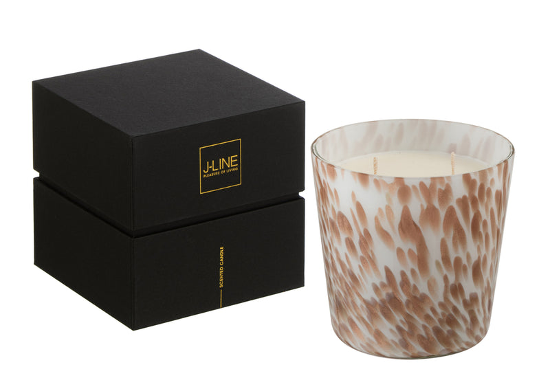 Scented Candle Noa Neon Night White/Gold Small-50H