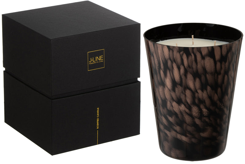 Scented Candle Noa Sandalwood Black/Gold Large