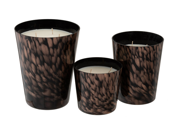 Scented Candle Noa Sandalwood Black/Gold Large