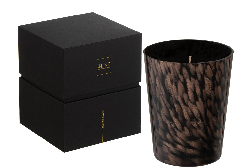 Scented Candle Noa Sandalwood Black/Gold Medium-68H