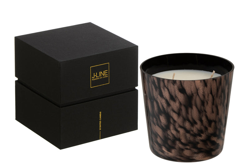 Scented Candle Noa Sandalwood Black/Gold Small-50H