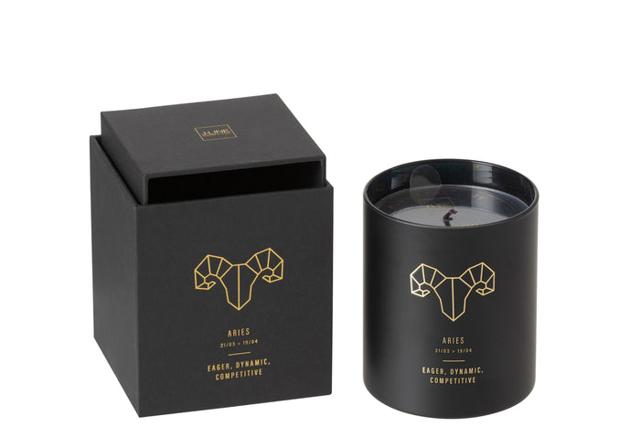 Scented Candle Astro Aries Black-50H