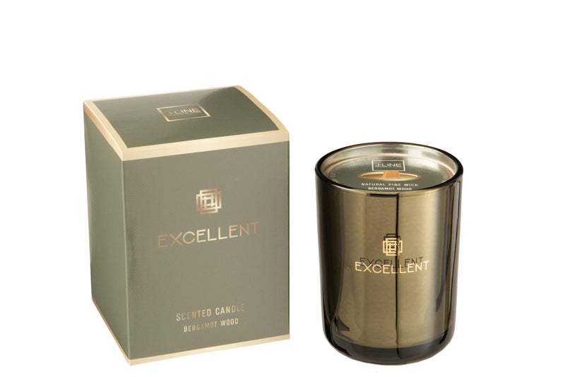 Scented Candle Excellent Bergamot Wood Green Small-50U