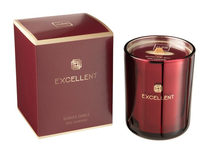 Scented Candle Excellent Rose Champagne Wine Red Medium-80U