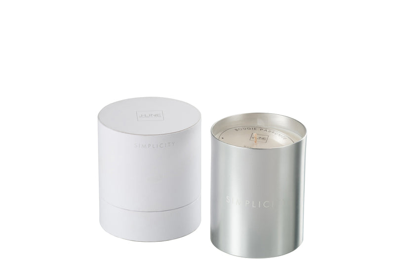 Scented Candle Simplicity Wax White/Silver-70U