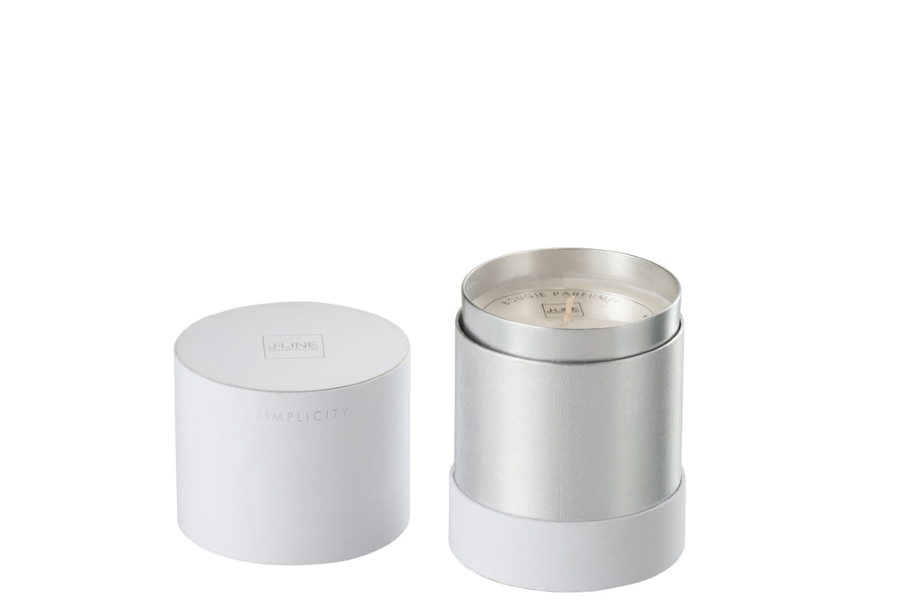 Scented Candle Simplicity Wax White/Silver-70U