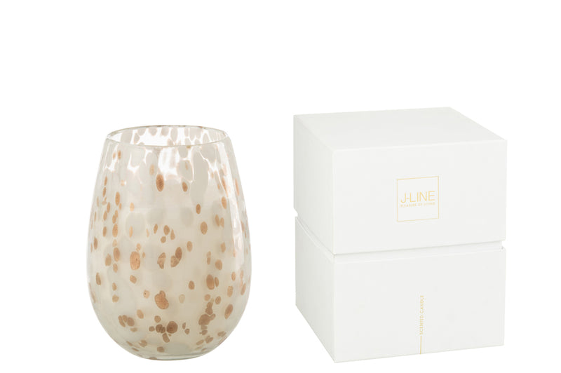 Scented Candle Mia White/Mix Glass Medium-120H