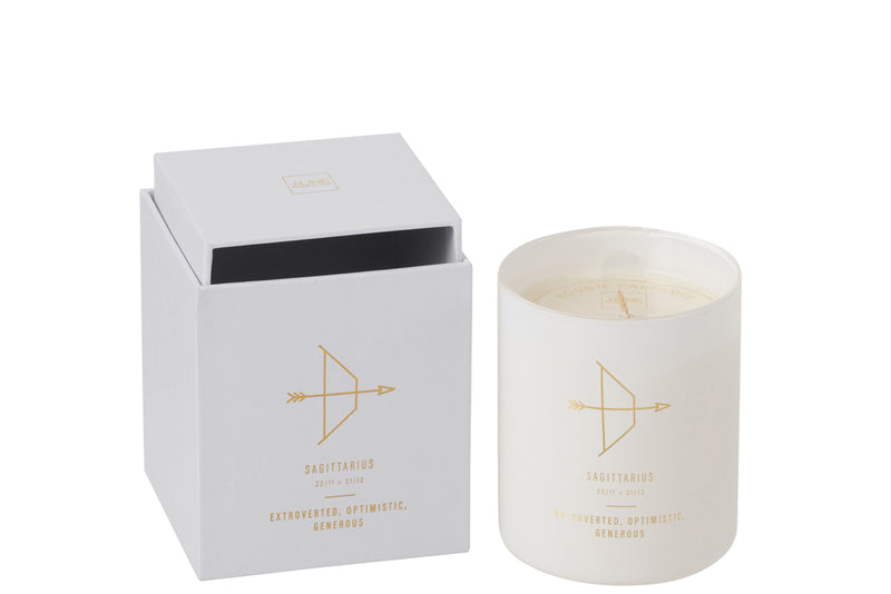 Scented Candle Astro  Sagittarius White-50H