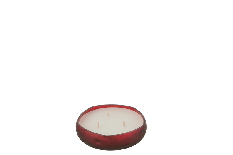 Scented Candle Livia Glass Red Small-15H