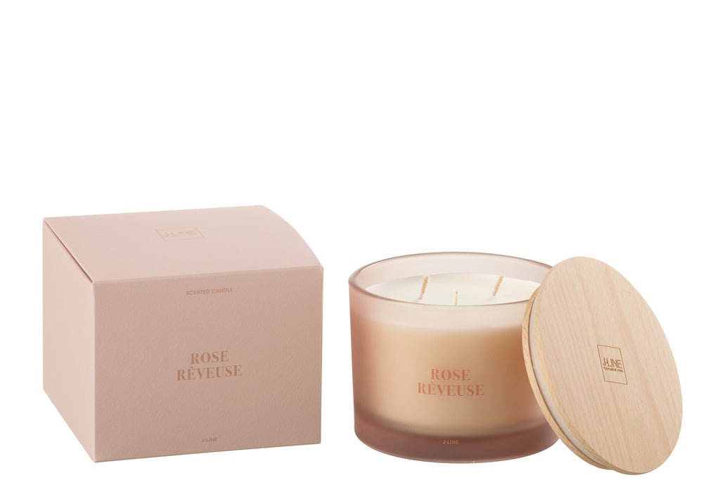 Scented Candle Accords Essentiels Rose Rêveuse-28H