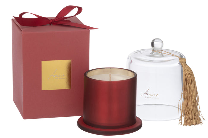 Scented Candle Bell Amour Red Large-45Hours