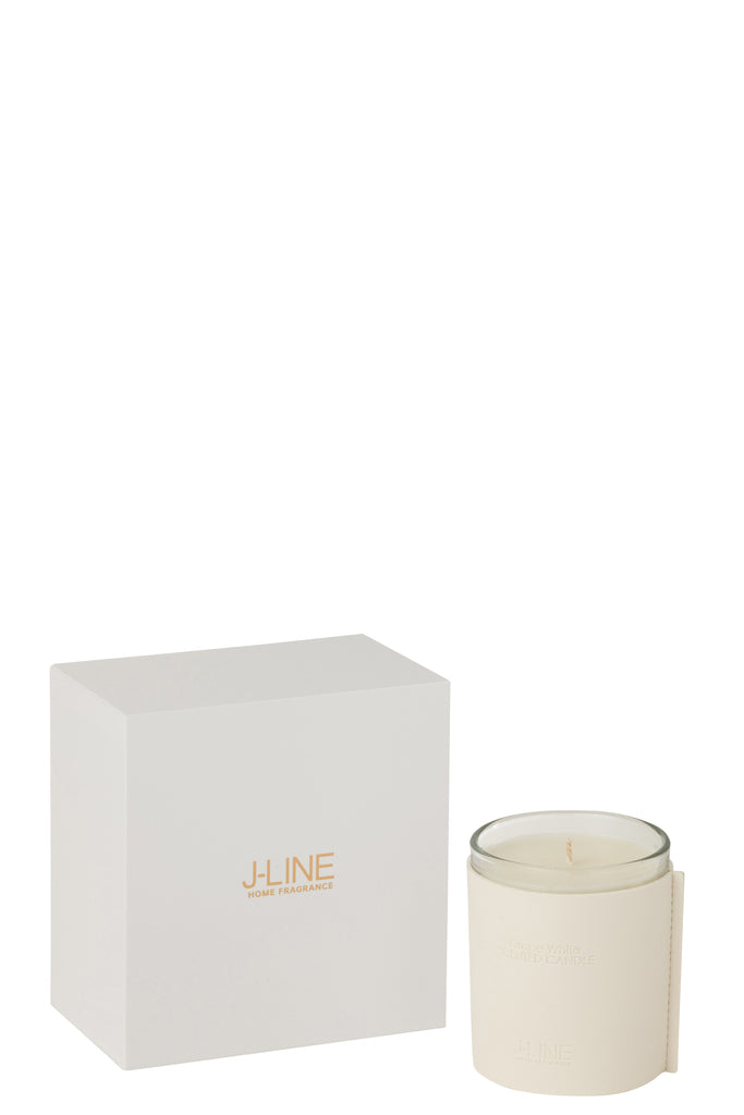 Scented Candle Leather White-40Hours