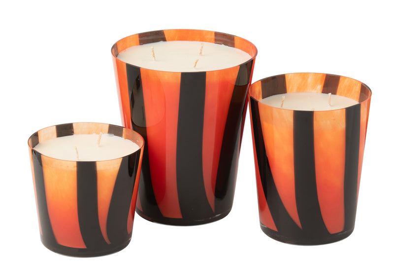 Scented Candle Noa Lines Orange Large-95 Hours