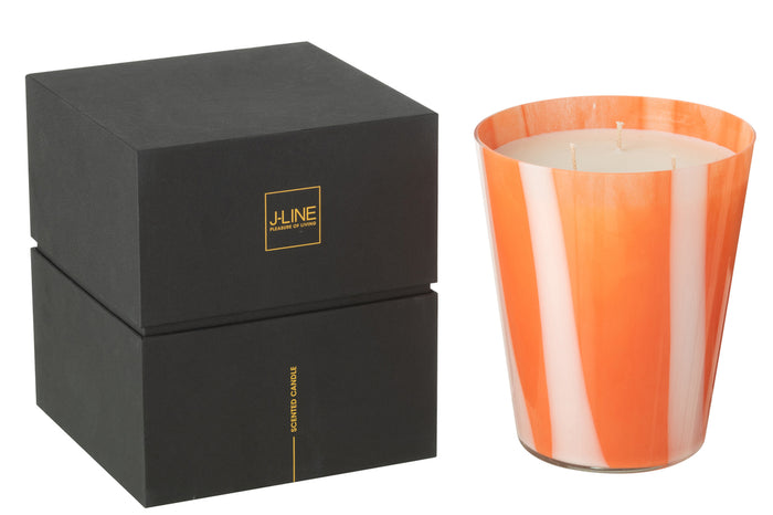 Scented Candle Noa Lines Orange Large-95Hours