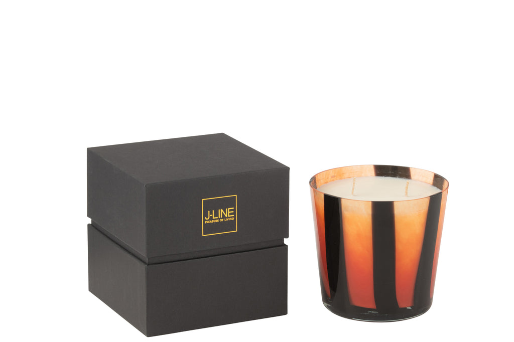 Scented Candle Noa Lines Orange Small-50 Hours