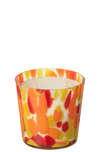 Scented Candle Noa Red/Yellow Small-50Hours