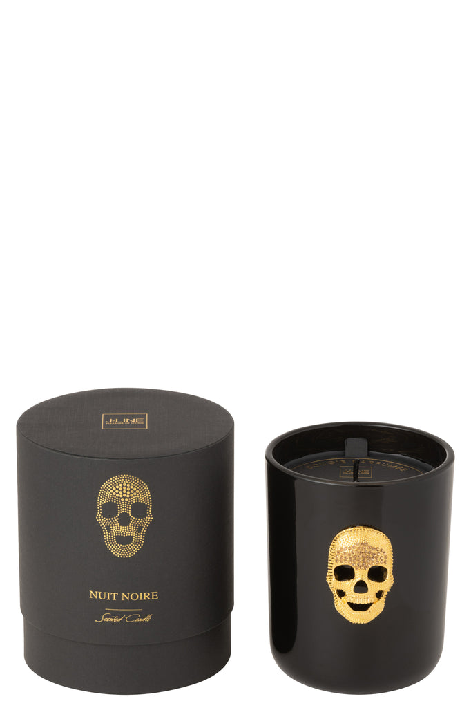 Scented Candle Skull Nuit Noire Large-65Hours