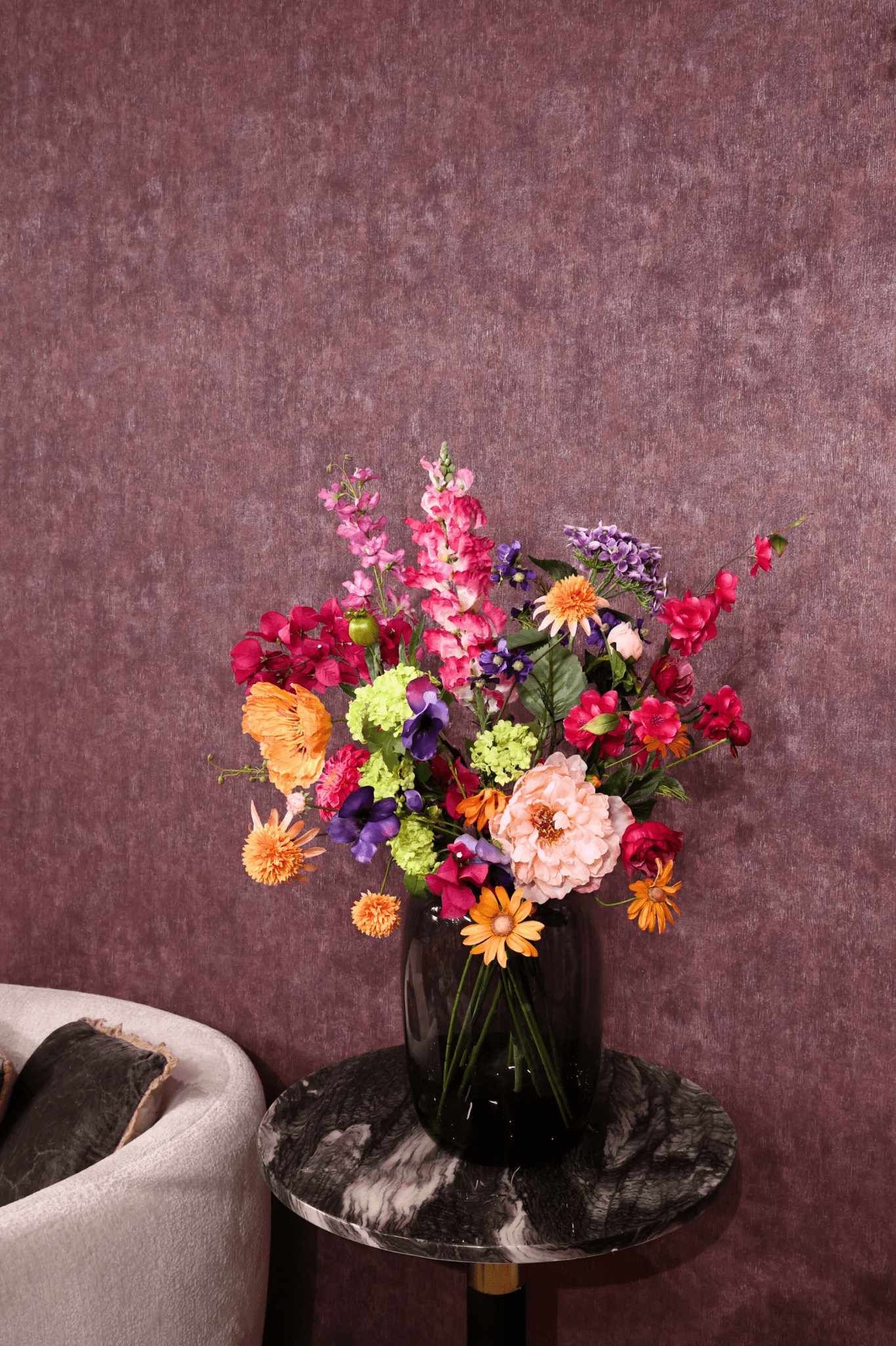 Sunset Elegant - zijden boeket - Luxe zijden bloemen boeket - Kunstbloemen van Sharon Flowers