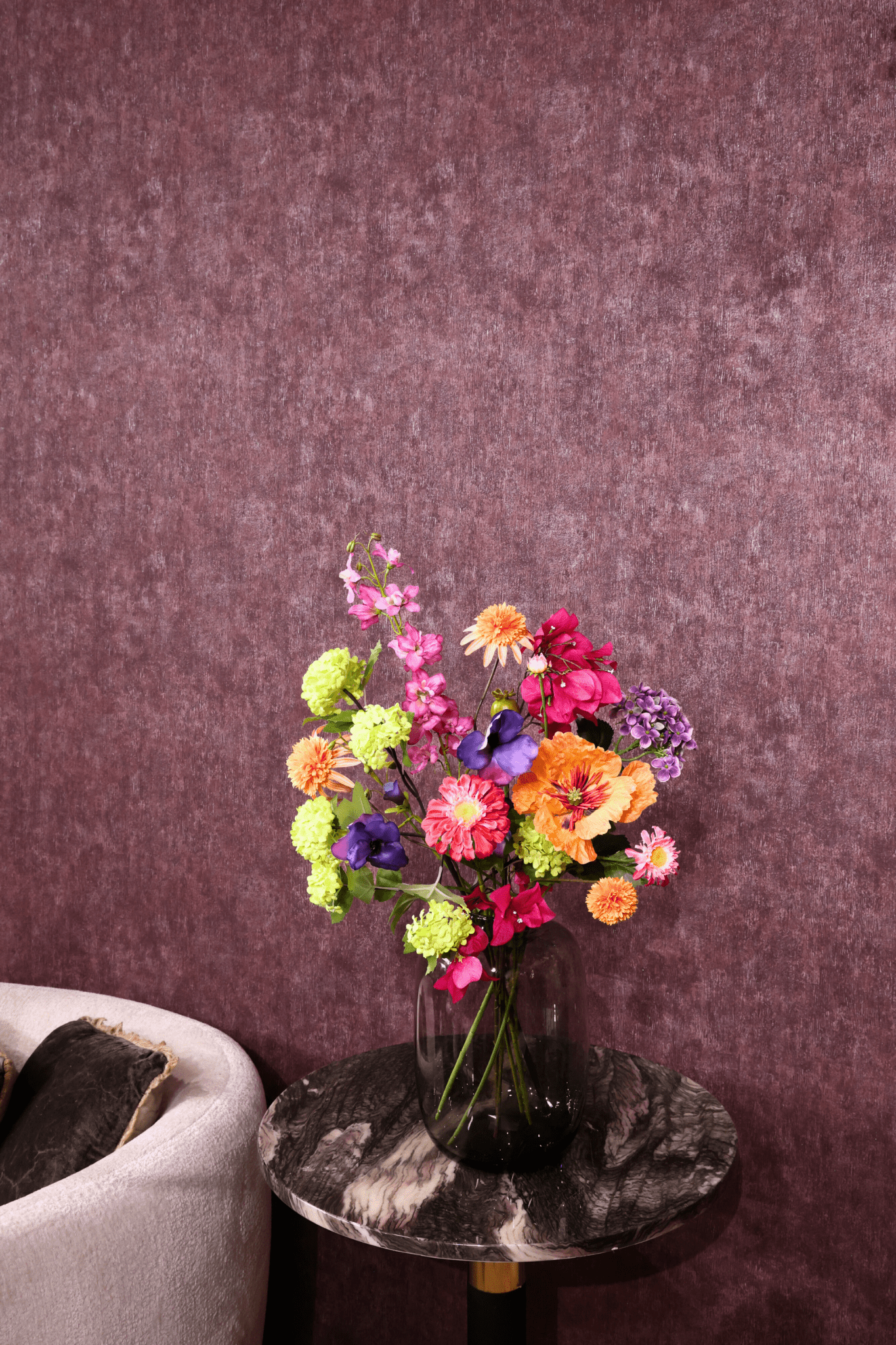 Sunset Petit - zijden boeket - Luxe zijden bloemen boeket - Kunstbloemen van Sharon Flowers
