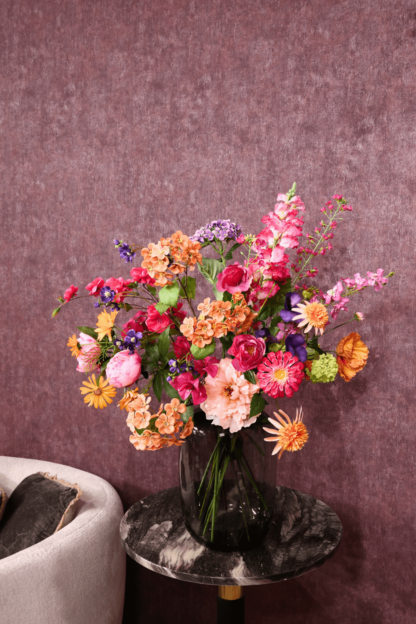 Sunset Royaal - zijden boeket - Luxe zijden bloemen boeket - Kunstbloemen van Sharon Flowers