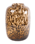 Vaas - Cheetah bruin - glas - Luxe zijden bloemen boeket - Kunstbloemen van Sharon Flowers