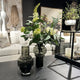 Vaas Emily Donker Grijs D19,4 H34,8 - Luxe zijden bloemen boeket - Kunstbloemen van Sharon Flowers