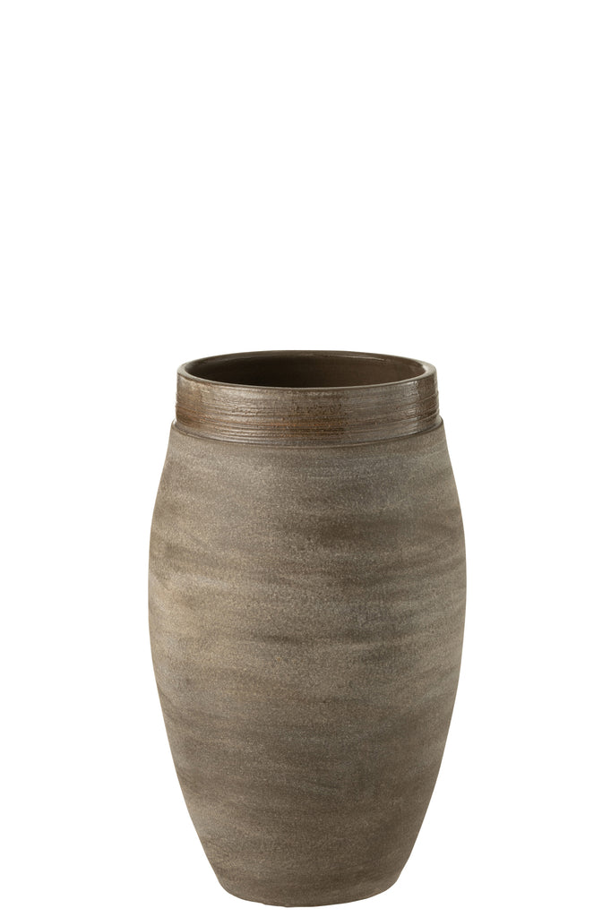 Vase Gio Ceramic Brown Small