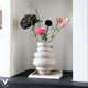Vaas - Ivory vaas Maputo - glas - Luxe zijden bloemen boeket - Kunstbloemen van Sharon Flowers