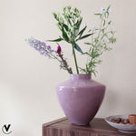 Vaas - Kagera pastel pink - glas - Luxe zijden bloemen boeket - Kunstbloemen van Sharon Flowers