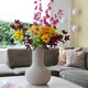 Vaas seim matt ivory - Luxe zijden bloemen boeket - Kunstbloemen van Sharon Flowers