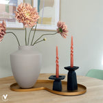 Vaas - Tugela beige - glas - Luxe zijden bloemen boeket - Kunstbloemen van Sharon Flowers